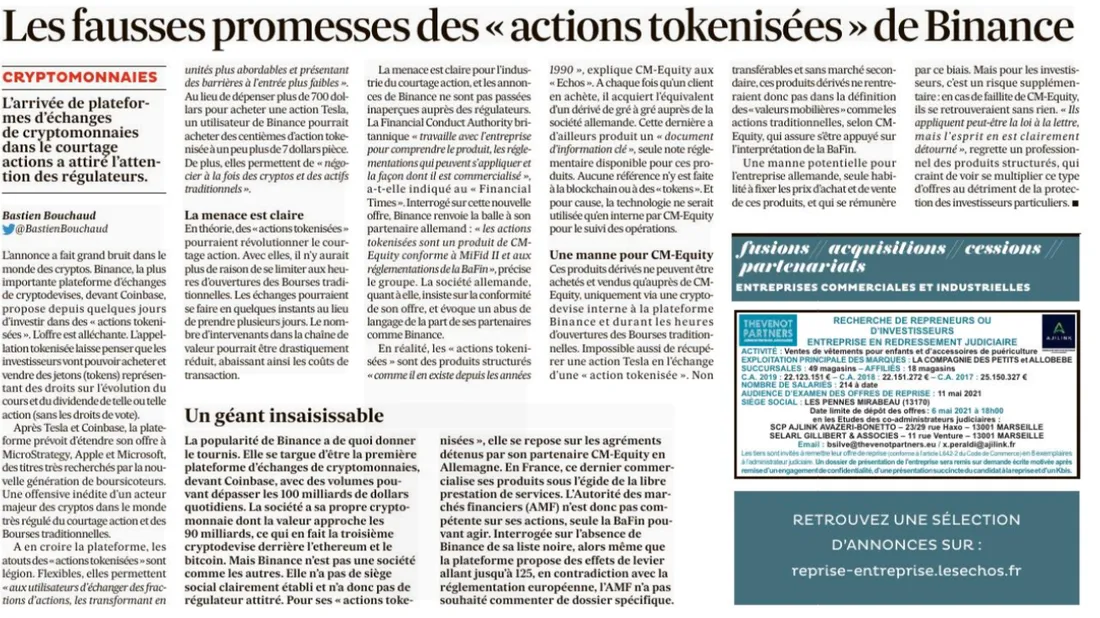 Bloc pub dans la page