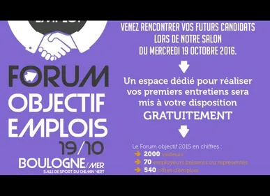 Boulogne-sur-Mer : le forum "Objectif emploi" ouvrira ses portes ce...