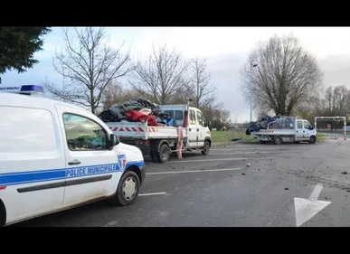 un camp de réfugiés démantelé au niveau de l’aire d’autoroute de...