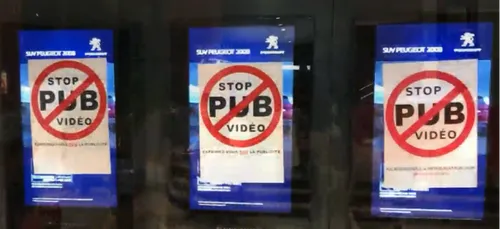 Action anti pub video à Lille