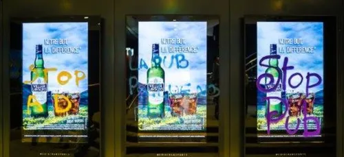 Lille : 114 panneaux publicitaires dégradés lors d'une action anti-pub