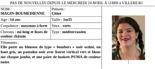 Appel à témoin : une adolescente a disparu