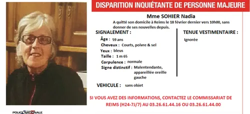 Reims : une battue dimanche pour retrouver Nadia