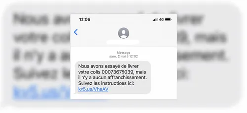 Retour en force de l'arnaque au colis par SMS