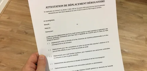 Couvre-feu : Téléchargez ICI l'attestation de déplacement qui est...