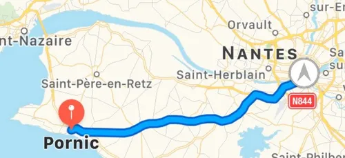La route Nantes-Pornic accidentog&egrave;ne