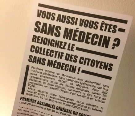 L’Association de Citoyens contre les Déserts Médicaux en Mayenne...