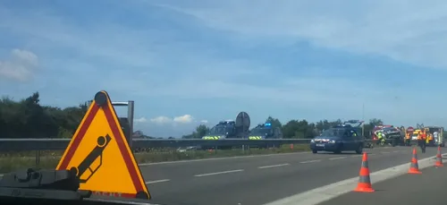 Accident sur la RN 165 à St-Etienne de Montluc