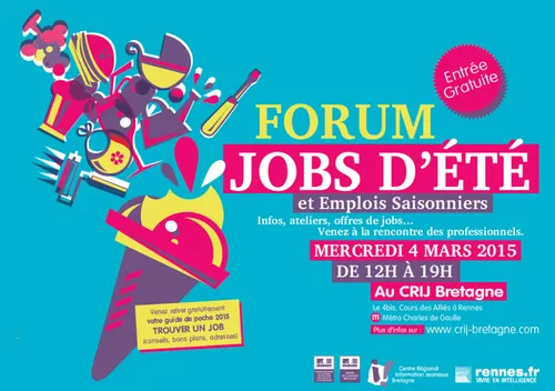 Un Forum Jobs d'été ce mercredi au CRIJ Bretagne