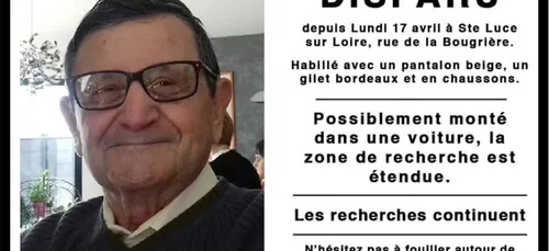 Jean, 75 ans, disparu depuis le 17 avril
