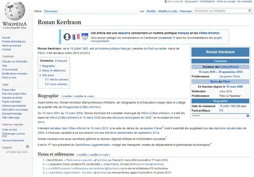 Le maire de Plérin porte plainte pour injures sur Wikipédia