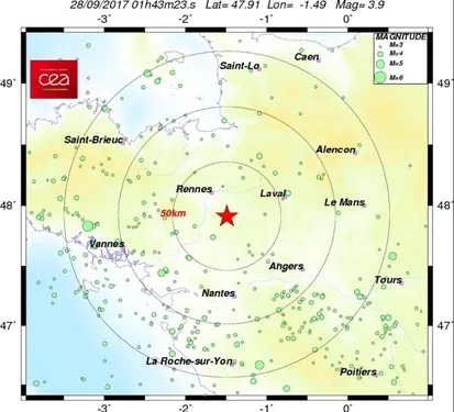 La terre a tremblé cette nuit à Rennes