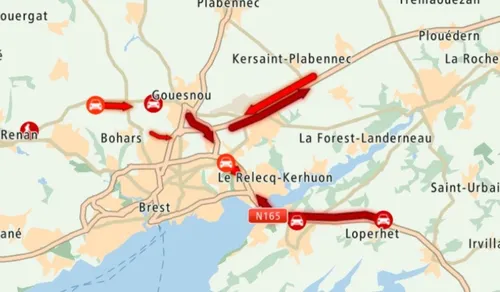 Routes : L'accès à Brest difficile ce matin