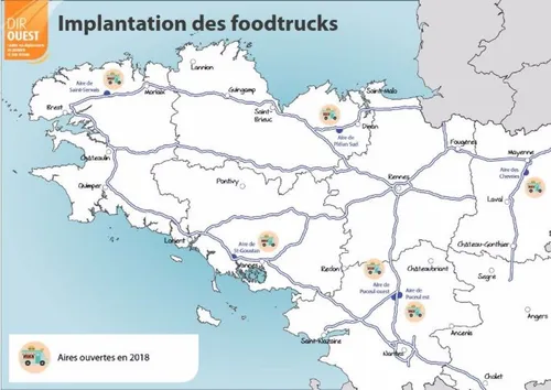Arrivée de Foodtrucks en 2018 sur les aires de repos