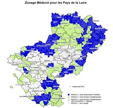 Un zonage pour définir le manque de médecins en Pays de la Loire