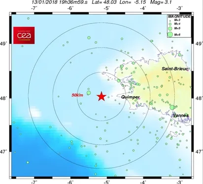 Un nouveau séisme ce week-end dans le Finistère