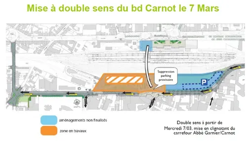 Saint-Brieuc : le bld Carnot en double sens dès cet après-midi