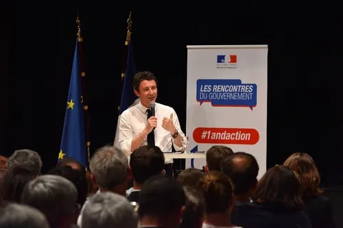Les Rencontres du gouvernement : Benjamin Griveaux à Hennebont hier...