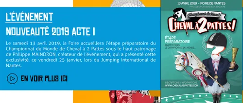 Le Mondial du cheval à deux pattes ... à la Foire de Nantes