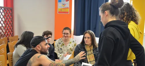 Des lycéens composent avec Da Silva