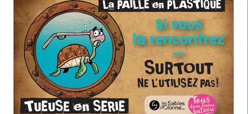 La paille en plastique bannie des Sables