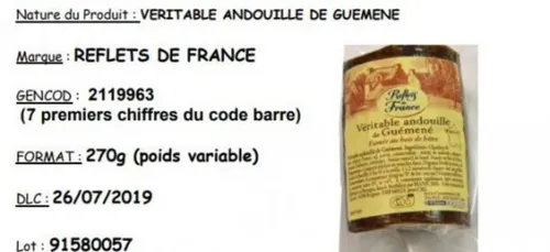 Alerte à la Listeria sur des andouilles de Guémené
