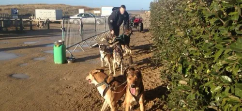 Carte Postale : skier à la plage
