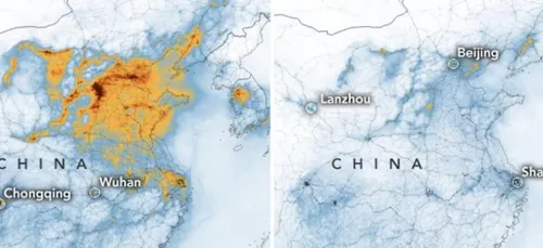 L'image du jour : avec le Coronavirus, la pollution baisse en Chine !