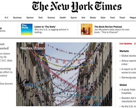 La rue Jean-Jacques Rousseau de Nantes dans le NY Times !
