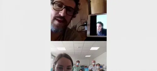 Guillaume Canet a échangé avec des soignants du CHU de Nantes