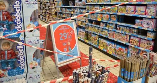 Premier contrôle de gendarmerie dans les supermarchés, à Pontivy