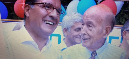 Giscard d'Estaing en visite à La Baroche-Gondouin