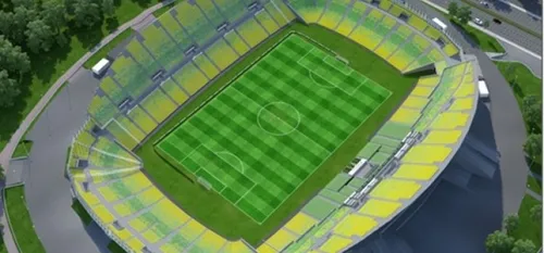 D&eacute;grad&eacute; de couleurs dans les tribunes de la Beaujoire...