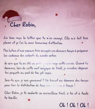 Le Père Noël a fait des fautes dans sa lettre aux enfants...