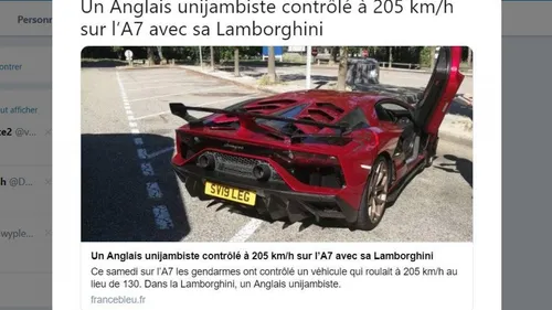 Un unijambiste pris à 205 km/h sur l’A7 dans une Lamborghini