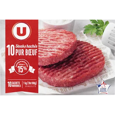 Super U : rappel de steaks hachés surgelés contaminés par E.coli