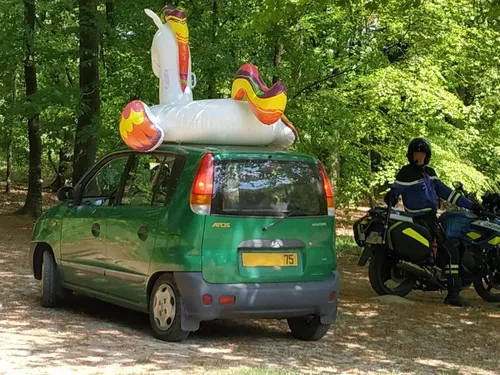 Les gendarmes verbalisent trois Parisiens qui se baignaient dans un...