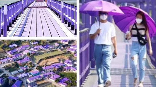 Pour attirer les touristes, deux îles ont été repeintes en violet