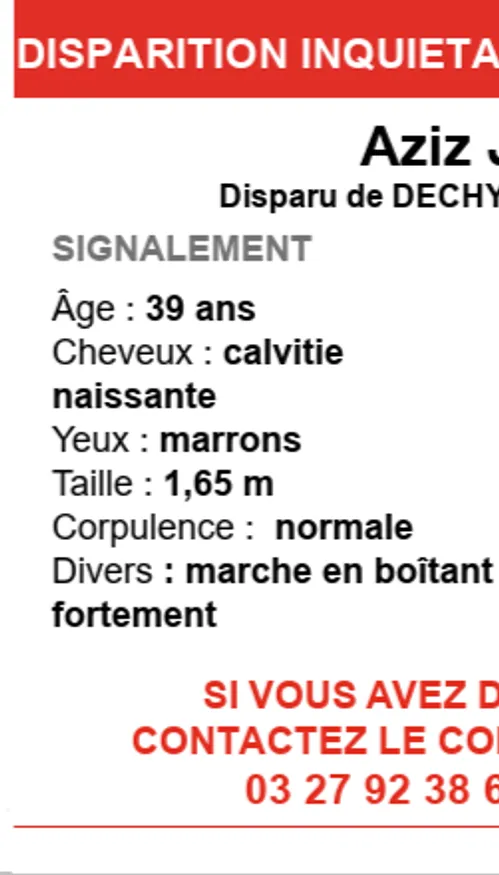  La police du Nord lance un avis de 02